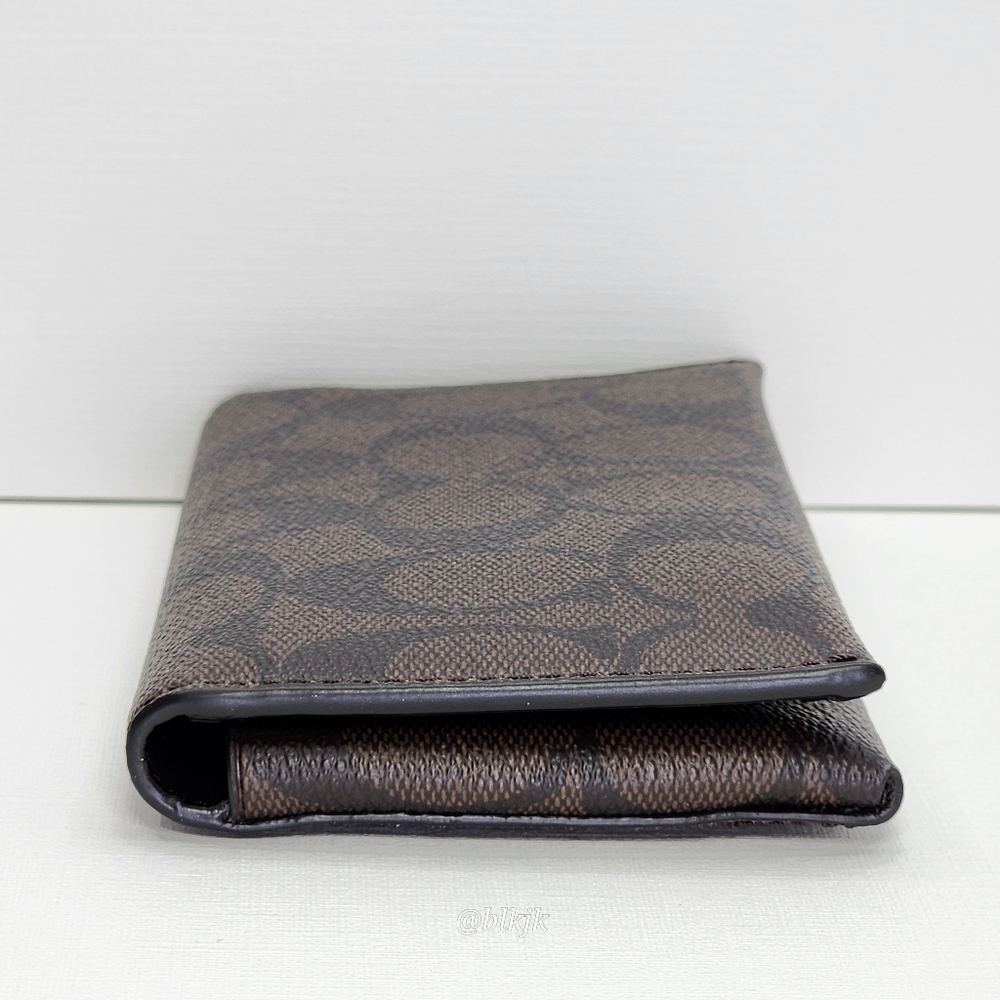 Coach Men's Leather/Coated Canvas Universal Phone Wallet *Brown/Black* NWOT - Picture 6 of 16